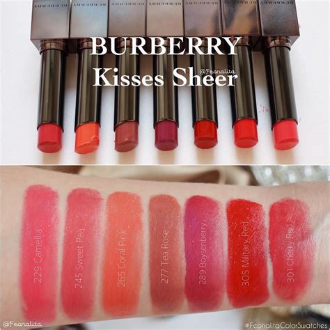 burberry kisses sheer lipstick swatches|Burberry kisses sheer lipstick.